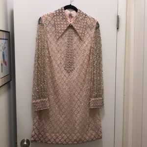 Valentina Vintage 1960’s beaded pearl tie dress